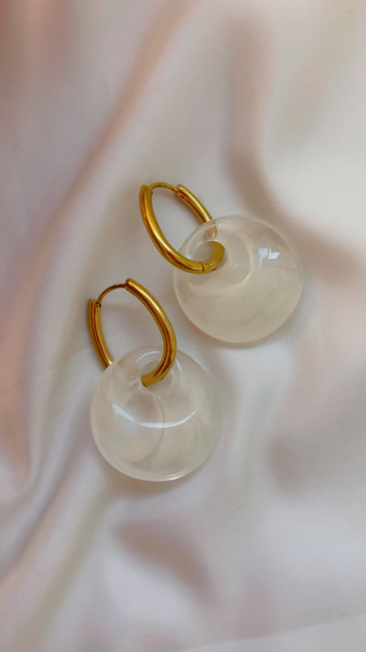 Aretes charm estilo mármol