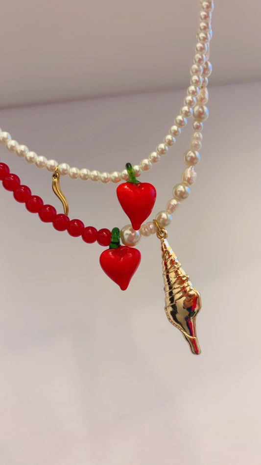 Collar de perlas caracol