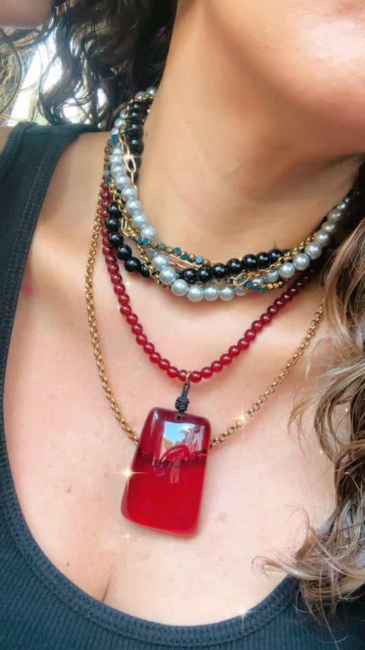 Collar maxi red