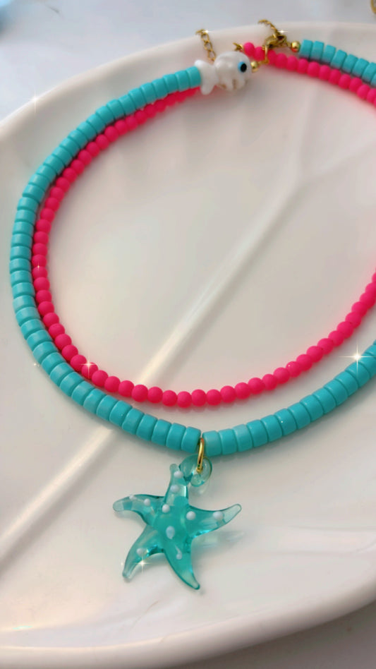 Collar Estrella aqua