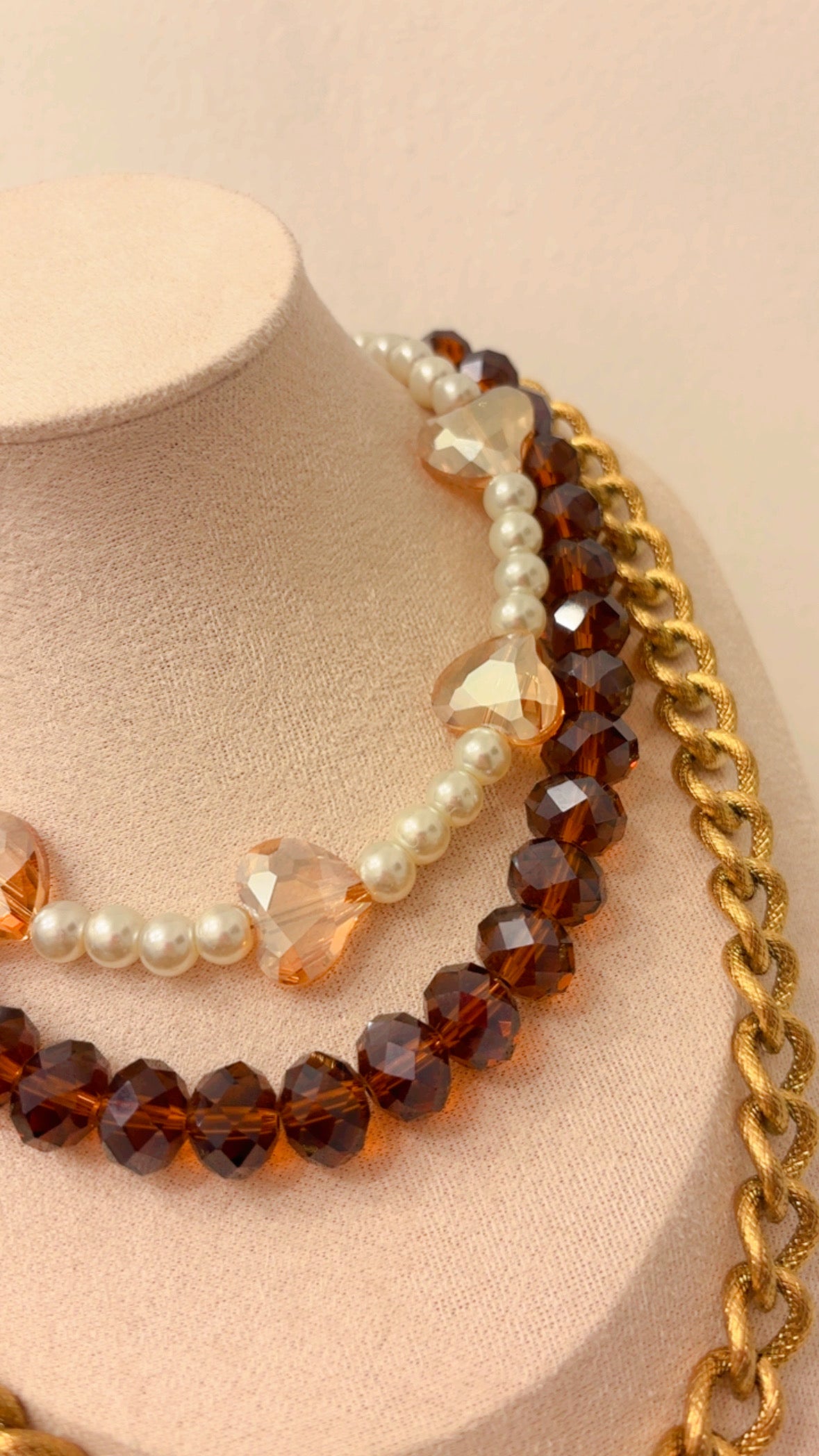 Collar cristales maxi ámbar