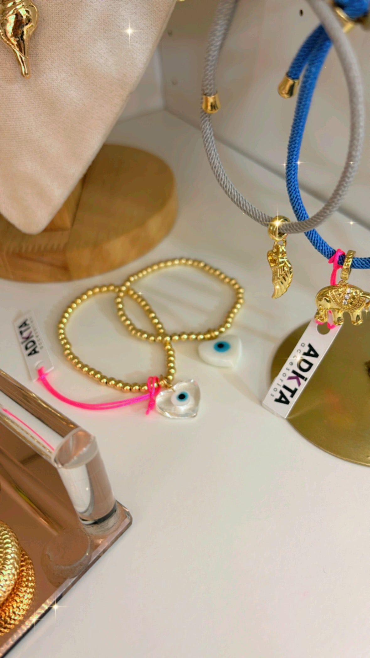 Pulsera con ojo turco de corazón