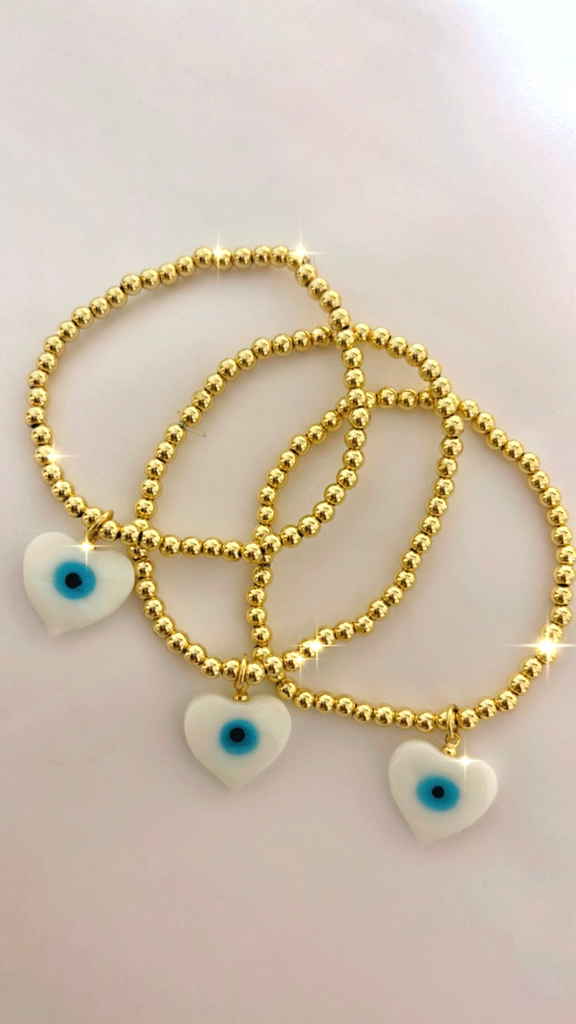 Pulsera con ojo turco de corazón