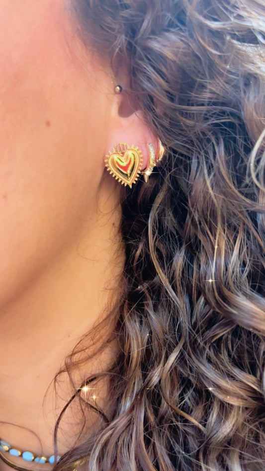 Aretes sagrado corazón